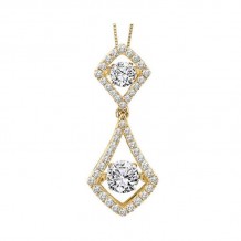Gems One 14KT Yellow Gold & Diamond Rhythm Of Love Neckwear Pendant  - 3/4 ctw