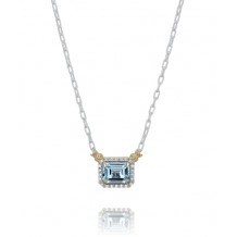 Vahan 14k Gold & Sterling Silver Sky Blue Topaz Necklace