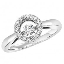 10K White Gold 1/4ct Diamond Rhythm Of Love Ring