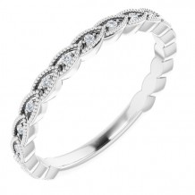 Platinum .08 CTW Diamond Anniversary Band