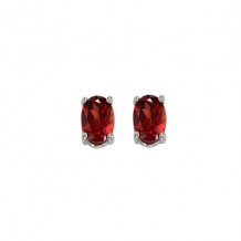 Gems One 14Kt White Gold Garnet (7/8 Ctw) Earring