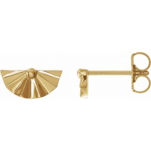 14K Yellow Geometric Earrings