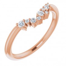 14K Rose  1/8 CTW Diamond Matching Band