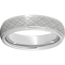 Serinium Domed Grooved Edge Band with Tuscany Laser Engraving