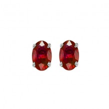 Gems One 14Kt White Gold Ruby (1 Ctw) Earring