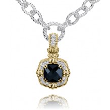 Vahan 14k Gold & Sterling Silver Black Onyx Pendant