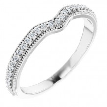 14K White 1/8 CTW Diamond Matching Band