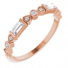 14K Rose 1/4 CTW Diamond Anniversary Band