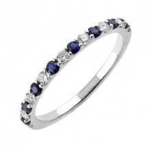 Gems One 10Kt White Gold Diamond (1/5Ctw) & Sapphire (1/5 Ctw) Ring