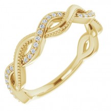 14K Yellow 1/8 CTW Diamond Anniversary Band