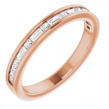 14K Rose 3/8 CTW Diamond Channel-Set Anniversary Band