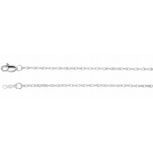 14K White 1.5 mm Rope 7 Chain