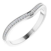 14K White .07 CTW Diamond Matching Band