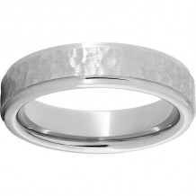 Serinium Flat Band with Grooved Edges and Moon Finish