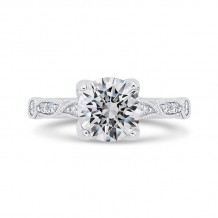Shah Luxury 14K White Gold Diamond Engagement Ring (Semi-Mount)