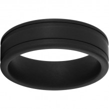 Black Diamond Ceramic Rounded Edge Band with Military Sandblast Finish