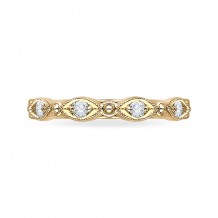 Shah Luxury 18k Yellow Gold Diamond Carizza  Wedding Band