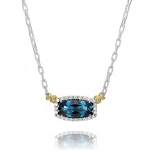 Vahan 14k Gold & Sterling Silver London Blue Topaz Necklace