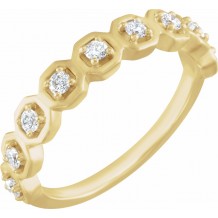 14K Yellow 1/4 CTW Diamond Anniversary Band