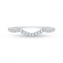 Shah Luxury 18k White Gold Diamond Promezza Wedding Band