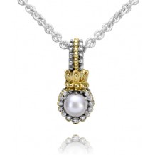 Vahan 14k Gold & Sterling Silver White Pearl Pendant