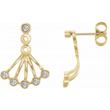 14K Yellow 1/6 CTW Diamond Earrings