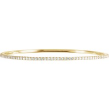 14K Yellow 3 CTW Diamond Stackable Bangle 8 Bracelet