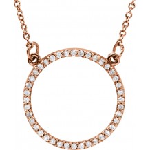 14K Rose 1/6 CTW Diamond 16 Necklace