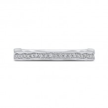 Shah Luxury 14K White Gold Round Diamond Half-Eternity Wedding Band