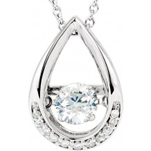 14K White 1/8 CTW Diamond Mystarau00ae 18 Necklace