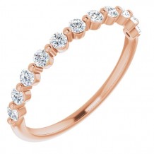 14K Rose 1/3 CTW Diamond Anniversary Band