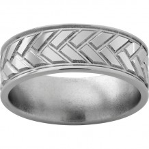 Titanium Band with Woven Design