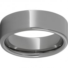 Rugged Tungsten  8mm Pipe Cut Polished Band