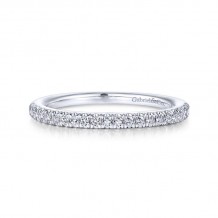 Gabriel & Co. 14k White Gold Contemporary Anniversary Wedding Band