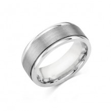Camelot Sterling Silver Engraved Noble Wedding Band