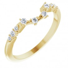 14K Yellow 1/6 CTW Diamond Matching Band