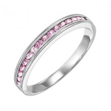 Gems One 14Kt White Gold Pink Tourmaline (1/4 Ctw) Ring