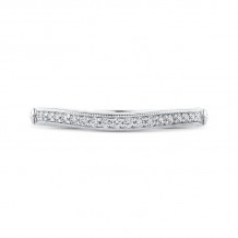 Shah Luxury 14K White Gold Round Diamond Half-Eternity Wedding Band