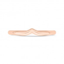 Shah Luxury 14K Rose Gold Round Cut Diamond Wedding Band