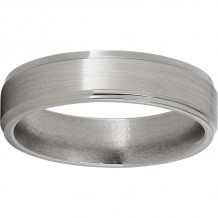 Titanium Grooved Edge Band with Satin Finish