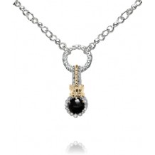 Vahan 14k Gold & Sterling Silver Black Onyx Pendant