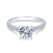 Gabriel & Co. 14k White Gold Contemporary Straight Engagement Ring