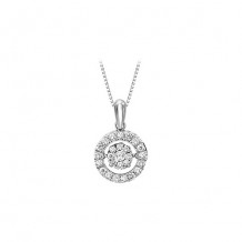 10K White Gold 1/2ct Diamond Rhythm Of Love Pendant