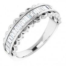 14K White 5/8 CTW Diamond Channel-Set Anniversary Band