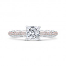 Shah Luxury 14K Two-Tone Gold Diamond Engagement Ring (Semi-Mount)