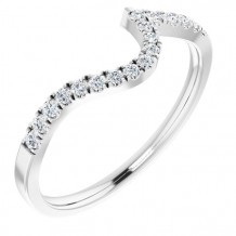 14K White 1/6 CTW Diamond Matching Band