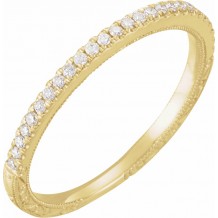 14K Yellow 1/6 CTW Diamond Anniversary Band