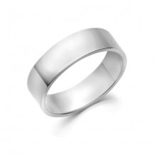 Camelot 10k White Gold Flat CF Wedding band