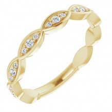 14K Yellow 1/5 CTW Diamond Infinity-Inspired Anniversary Band