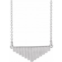 14K White 18 Geometric Necklace